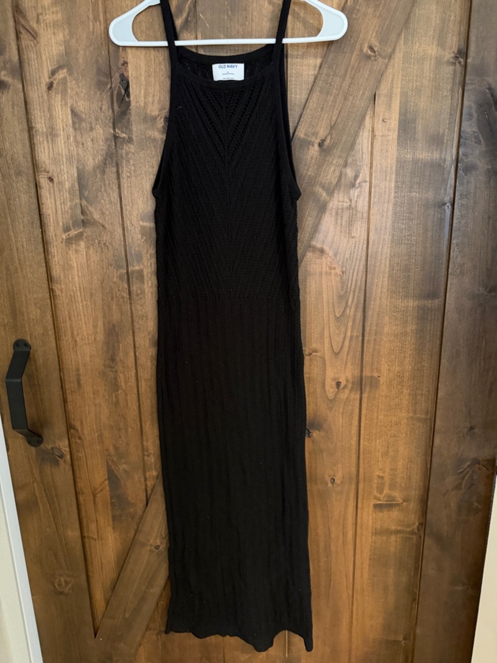 Old Navy Black Ribbed Knit beach cover up